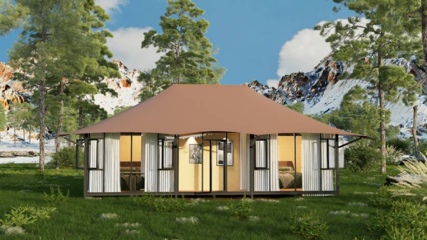 平顶双卧宽景帐篷（山丘）